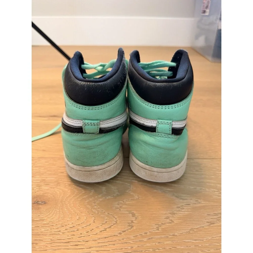 Air Jordan Retro OG 1 Black/ Mint Green / White Men’s Size 9 - Picture 3 of 7